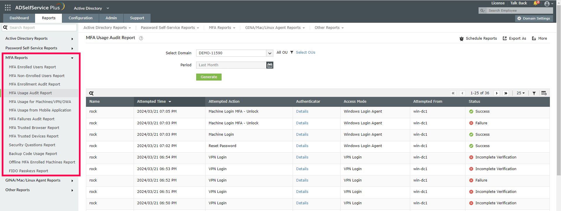Generating backup codes