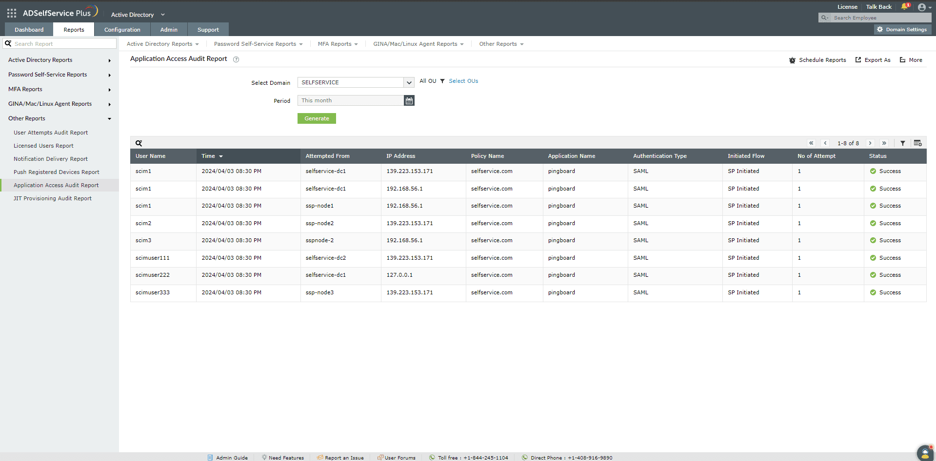 Application Access Audit Report