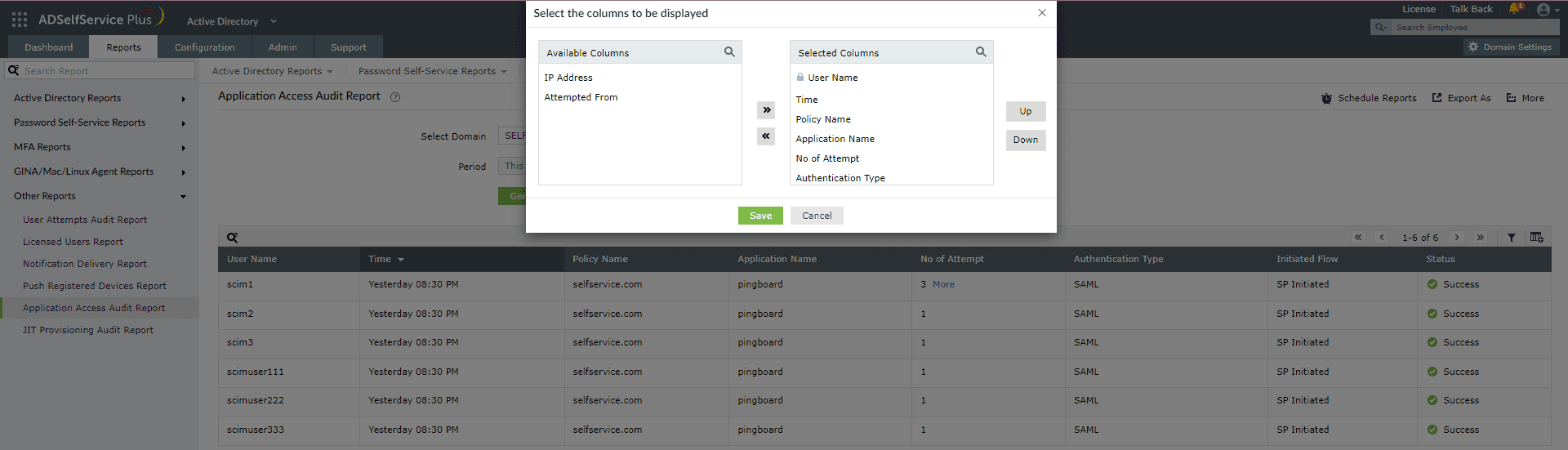 Application Access Audit Report