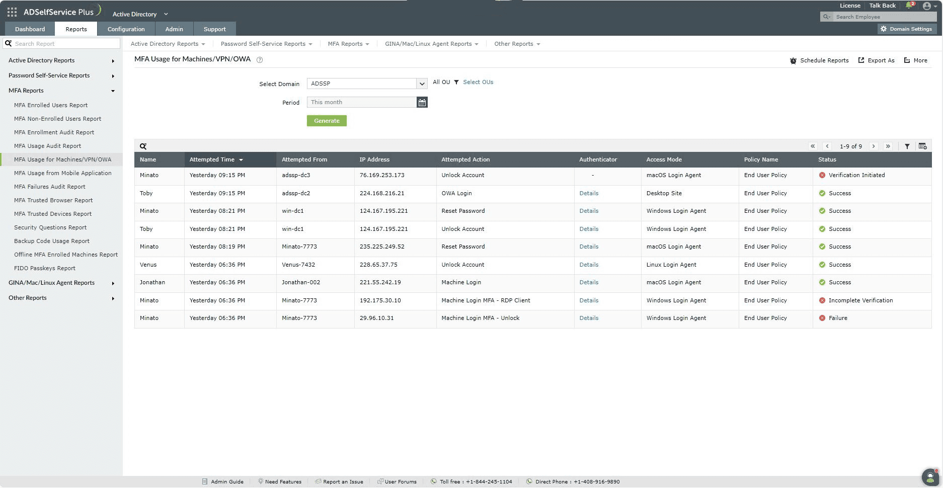 MFA Usage for Machines/VPN/OWA