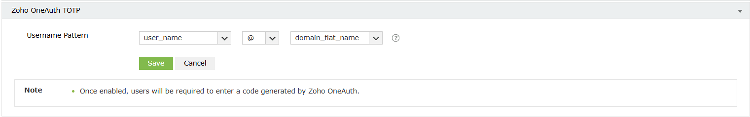 Zoho OneAuth TOTP